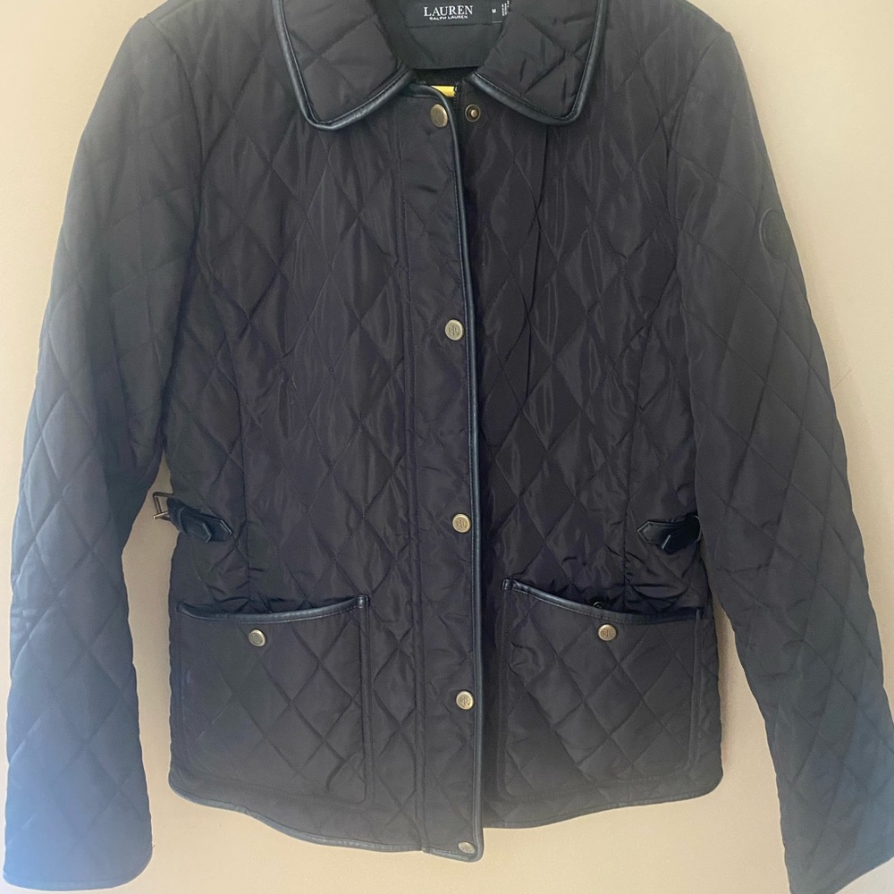Lauren Ralph Lauren woman’s size M medium Black Quilted Jacket 165/92A